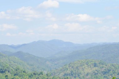 dağ, ağaç ve gökyüzü arkaplan ya da dağ manzarası ya da açık gökyüzü