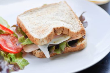 jambonlu peynirli sandviç ya da salatalı yumurta sandviçi.