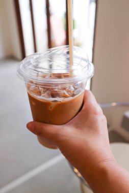 iced coffee , iced latte coffee or iced mocha coffee for serve