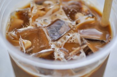 iced coffee , iced latte coffee or iced mocha coffee for serve