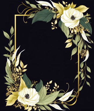 Elegant flowers happy Valentines day card background