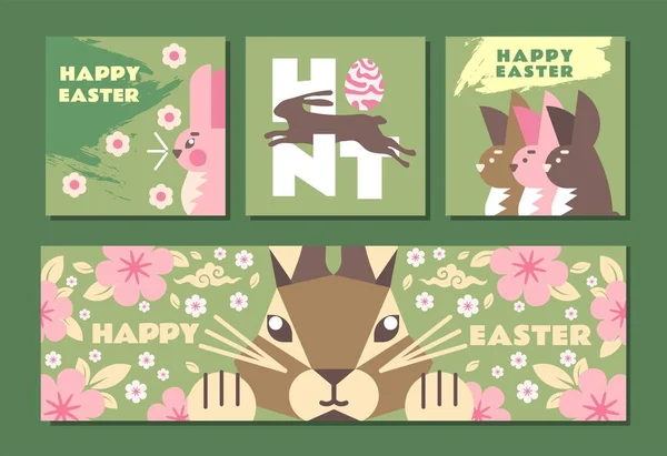 3 templates and 1 banner for Happy Easter Day. Pastel, warm colors that plunge the viewer into spring. This design will perfectly complement your project and make it more festive!