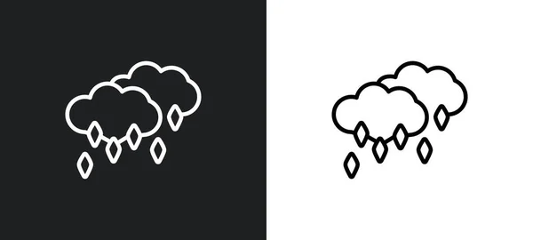 Ice Pellets Outline Icon White Black Colors Ice Pellets Flat — Stock Vector