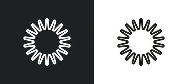 Daytime Outline Icon White Black Colors Daytime Flat Vector Icon — Stock Vector