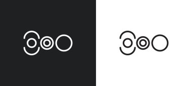 Beyaz ve siyah renkli taslak simgesi. Web, mobil uygulamalar ve kullanıcı arayüzü koleksiyonu için düz vektör simgesi