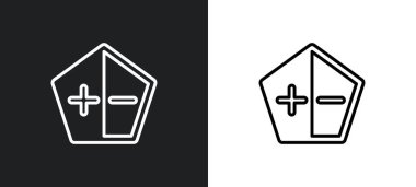 Daha koyu veya parlak düğme ana hatları beyaz ve siyah renklerde. Web, mobil uygulamalar ve ui için nihai glyphicons koleksiyonundan daha koyu veya parlak düz vektör simgesi.
