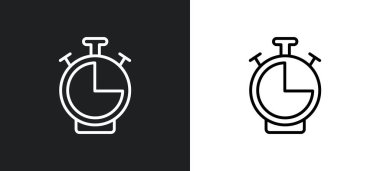 Zaman, beyaz ve siyah renklerde neredeyse tam bir taslak simgesi. Web, mobil uygulamalar ve ui için nihai glifon koleksiyonundan zaman neredeyse tam düz vektör simgesi.