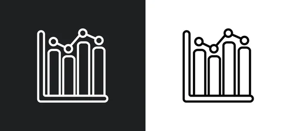 Εικονίδιο Περίγραμμα Τριών Ράβδων Λευκό Και Μαύρο Χρώμα Τρεις Μπαρ — Διανυσματικό Αρχείο
