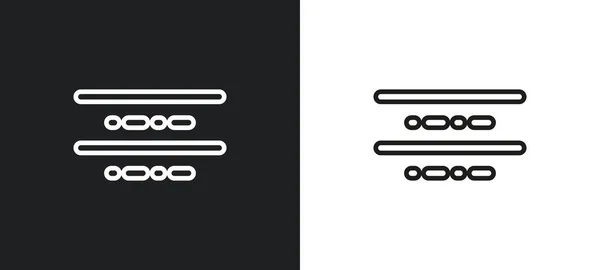 Umrisssymbol Weißen Und Schwarzen Farben Rechtfertigen Flat Vector Icon Aus — Stockvektor