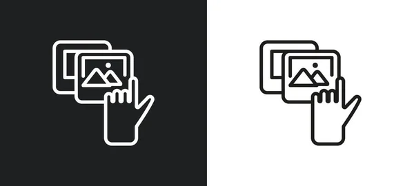 stock vector drop down outline icon in white and black colors. drop down flat vector icon from user interface collection for web, mobile apps and ui.