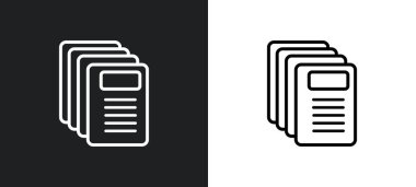 beyaz ve siyah renklerde yazılı kağıt taslak simgesi. Web, mobil uygulamalar ve ui için kullanıcı arayüzü koleksiyonundan yazılı kağıt düz vektör simgesi.