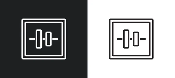 Svislé Zarovnání Ikony Osnovy Bílé Černé Barvě Vertikální Zarovnání Ploché — Stockový vektor
