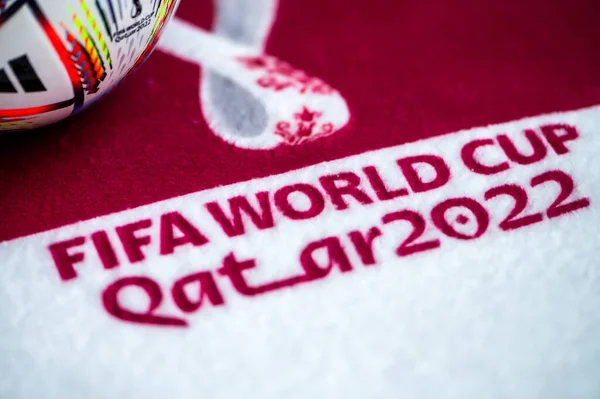 Katar Doha Październik 2022 Logo Mistrzostw Świata Fifa Katarze 2022 — Zdjęcie stockowe