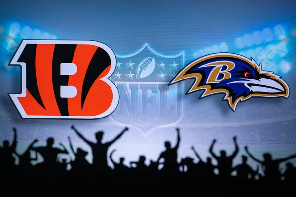Cincinnati Usa January 2023 Baltimore Ravens Cincinnati Bengals Nfl Wild — Fotografia de Stock