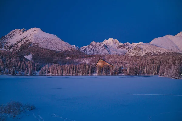 Strbske Pleso High Tatras Winter Evening Warmth Sun — Stock Photo, Image