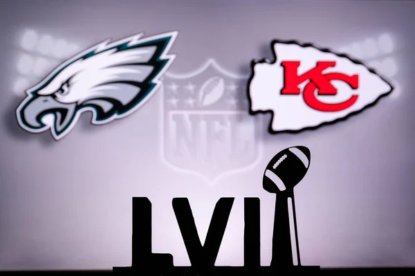 stock image PHOENIX, USA, 30 JANUARY 3, 2023: Super Bowl LVII. 2023 NFL Finals, Philadelphia Eagles vs. Kansas City Chiefs