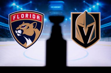 FLORIDA, ABD, 31 Mayıs 2023: Hokey 'in Kutsal Kasesi: Stanley Kupası Finalleri 2023 - Florida Panthers, Vegas Altın Şövalyeleri' ne karşı