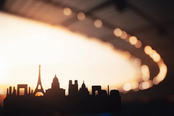 Paris Majestic Silhouette Igniting Greatness 2024 Sports Games Estádio Como — Fotografia de Stock