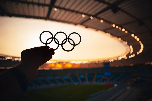 Paris France Temmuz 2023 Parlayan Olimpiyat Ruhu Sporcu Serene Evening — Stok fotoğraf