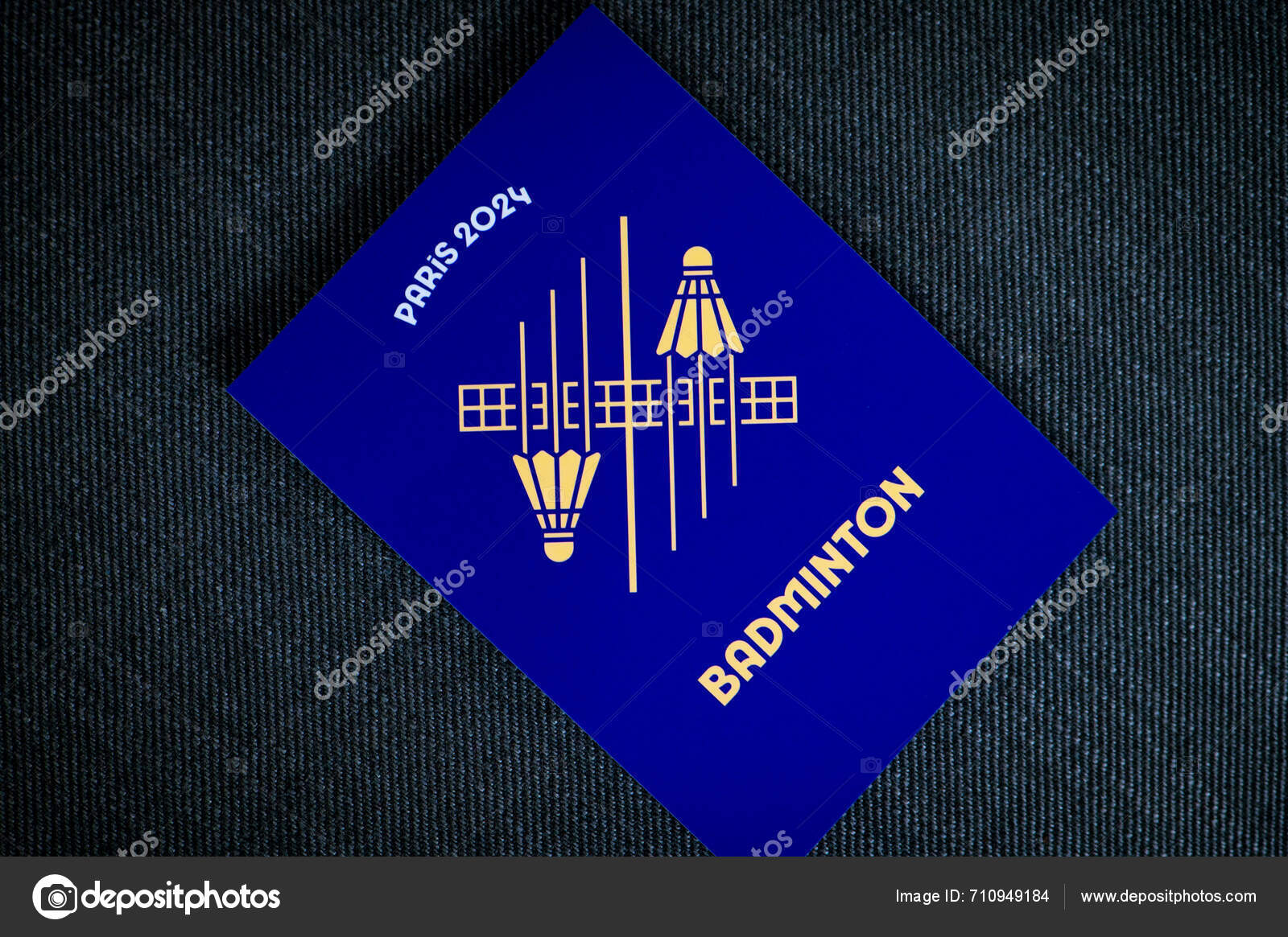 Paris France March 2025 Badminton Pictogram Paris 2025 Summer Olympics