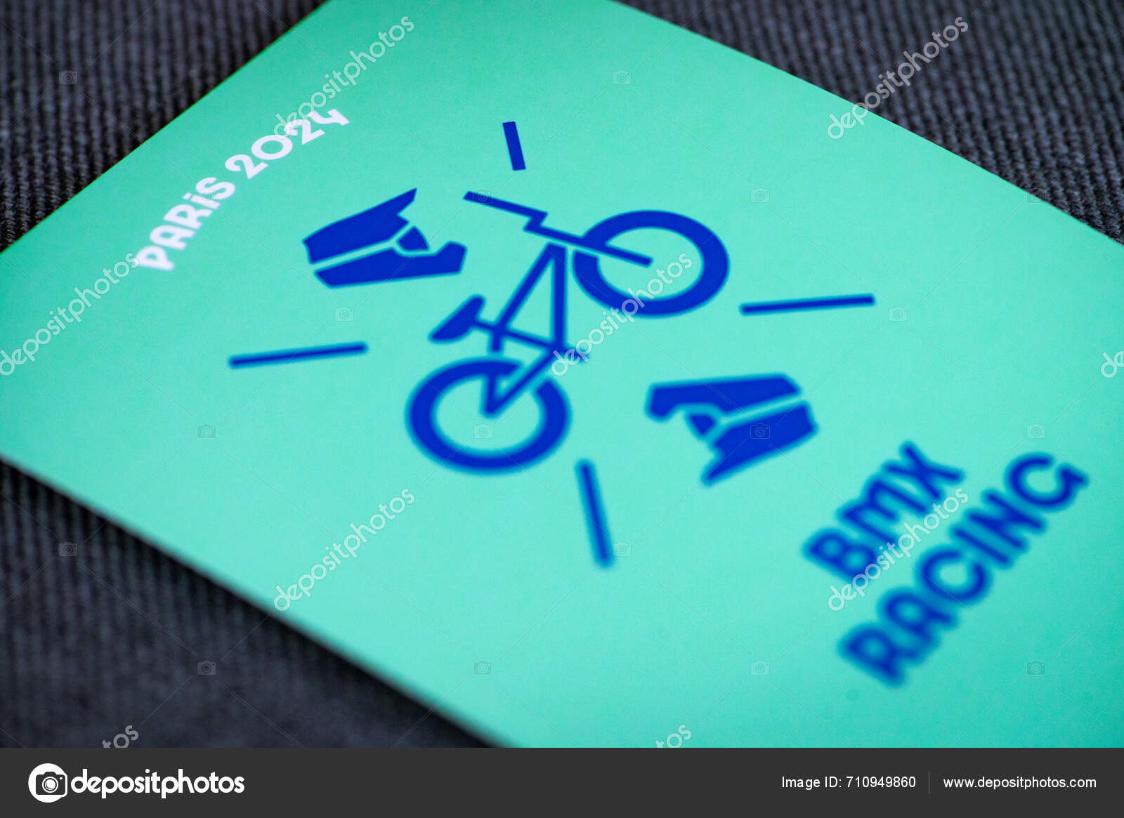Paris France March 2024 Bmx Racing Pictogram Paris 2024 Summer — Stock