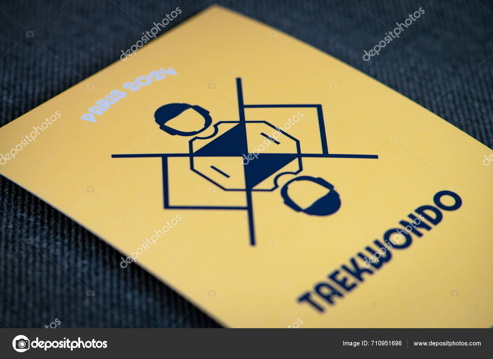 Paris France March 2024 Taekwondo Pictogram Paris 2024 Summer Olympics