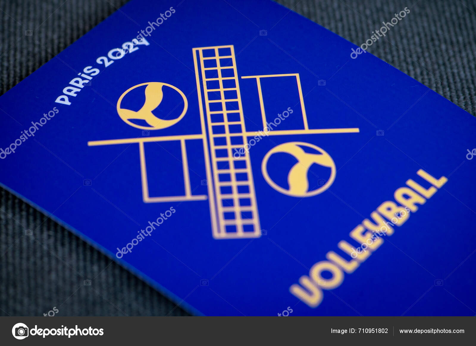 Paris France March 2024 Volleyball Pictogram Paris 2024 Summer Olympics