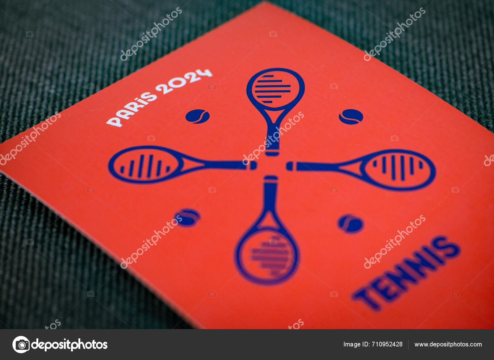 Paris France March 2024 Tennis Pictogram Paris 2024 Summer Olympics