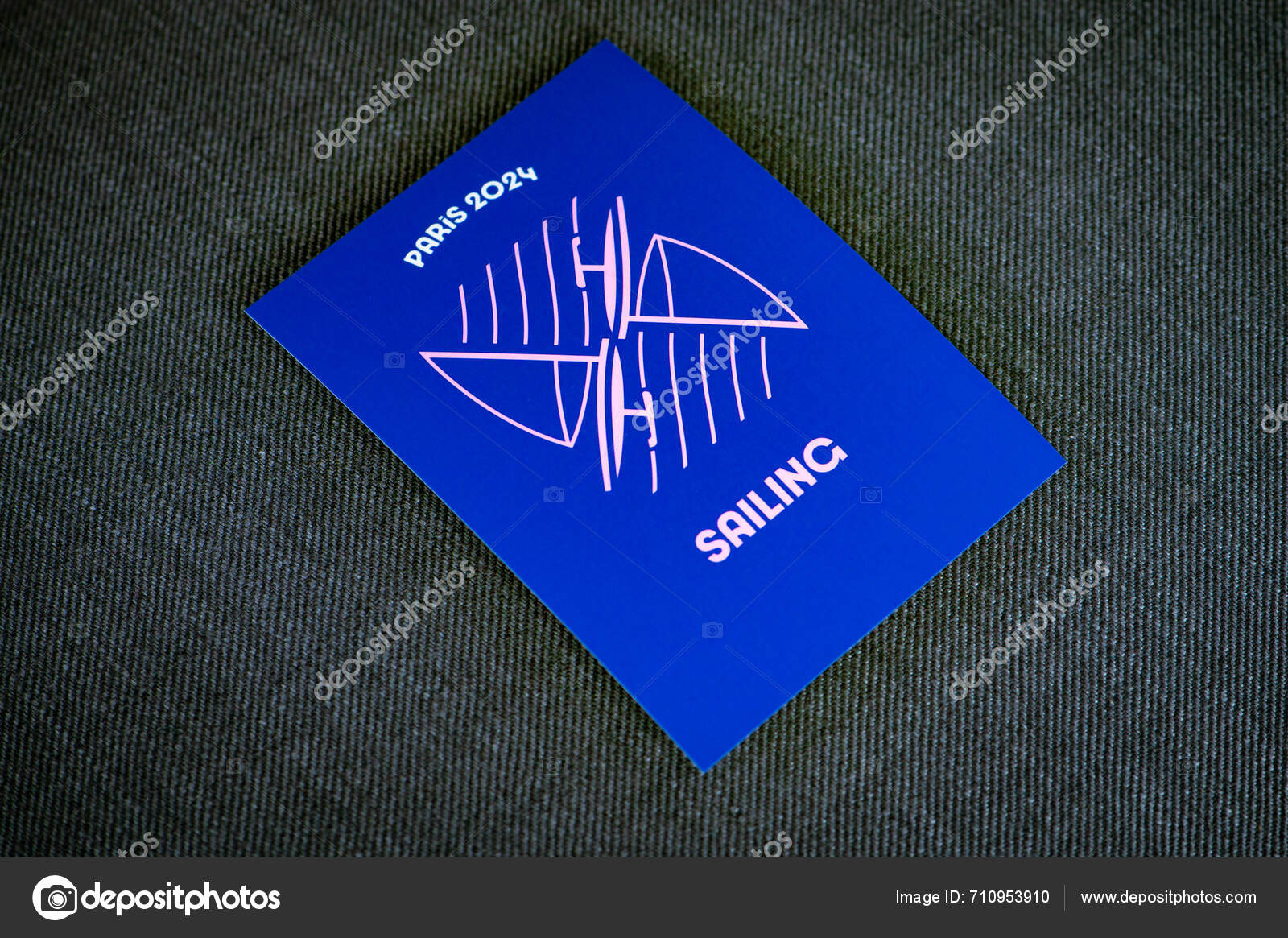 Paris France March 2024 Sailing Pictogram Paris 2024 Summer Olympics