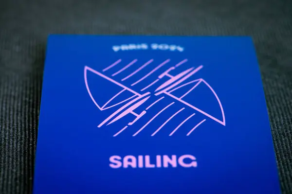 Paris France March 2024 Sailing Pictogram Paris 2024 Summer Olympics — Stock Photo, Image