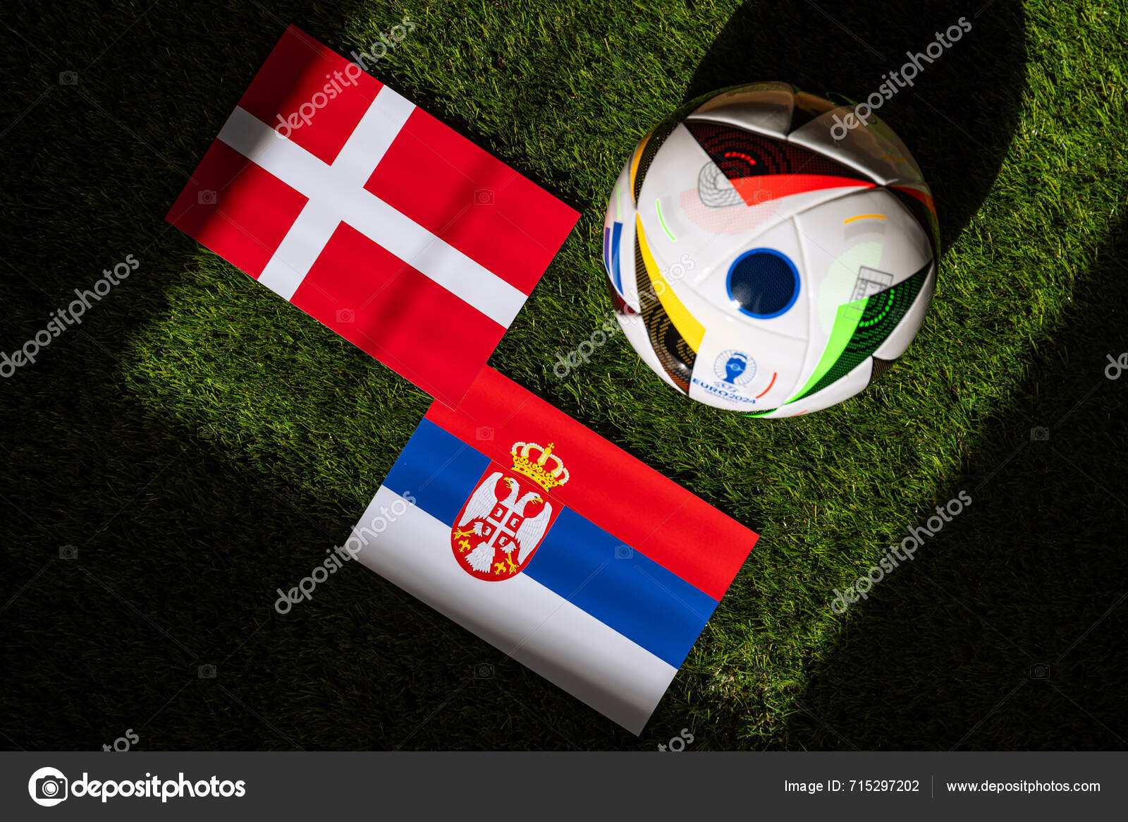 Munich Germany April 2024 Denmark Serbia Euro 2024 Group Football