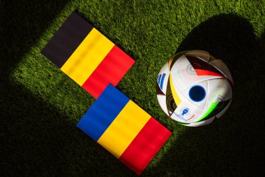 BERLİN, GERMANY, APRIL 17, 2024: Belçika Romanya 'ya karşı, Euro 2024 E Grubu futbol maçı Köln Stadyumu, Köln, 22 Haziran 2024