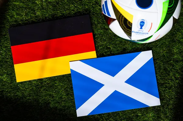 Германия Шотландия Футбольный Матч Евро 2024 Группа Фубалл Арене Мюнхене — стоковое фото