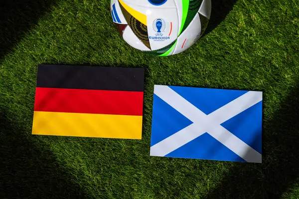 Alemania Escocia Euro 2024 Partido Fútbol Del Grupo Fuball Arena — Foto de Stock