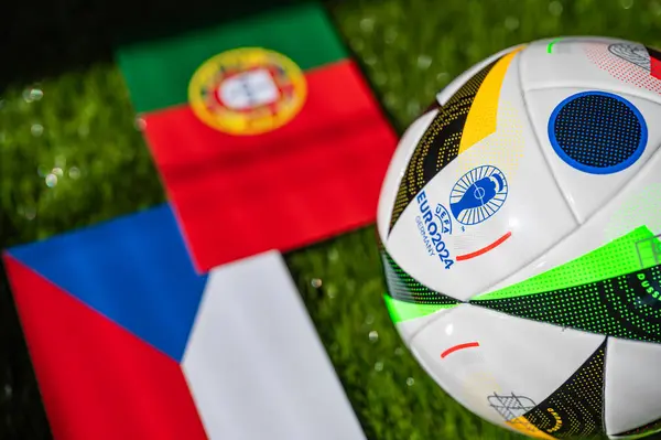 Germany April 2024 Portugal Tsjekkia Euro 2024 Gruppe Fotballkamp Leipzig stockbilde