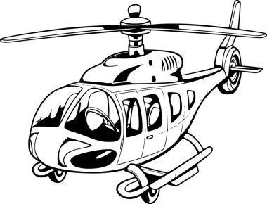 renklendirme sayfası için helikopter