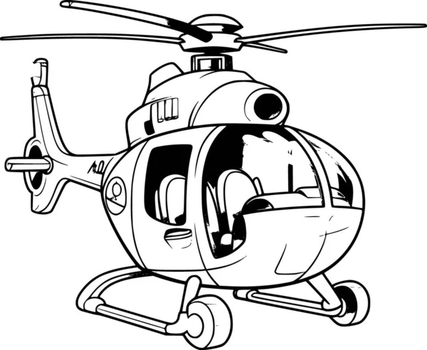 Ελικόπτερο Για Χρωματισμό Σελίδας — Διανυσματικό Αρχείο