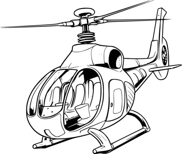 Ελικόπτερο Για Χρωματισμό Σελίδας — Διανυσματικό Αρχείο