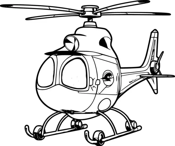直升机着色页 — 图库矢量图片