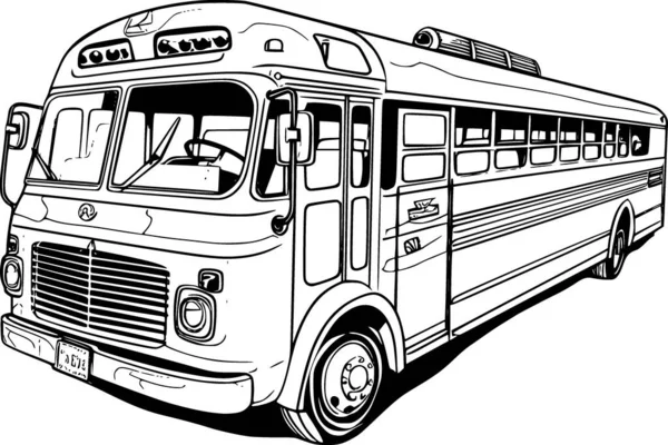 Автобус Розмальовки Сторінки — стоковий вектор
