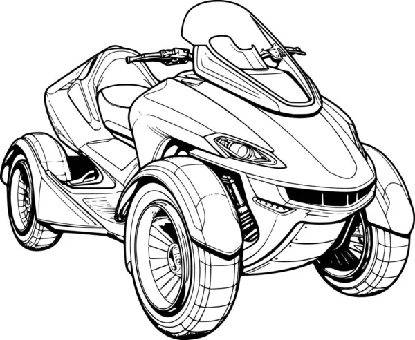 カラーページのクワッドバイク — ストックベクタ