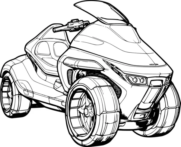 Quad Bike Kolorowanki — Wektor stockowy