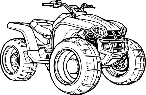 カラーページのクワッドバイク — ストックベクタ