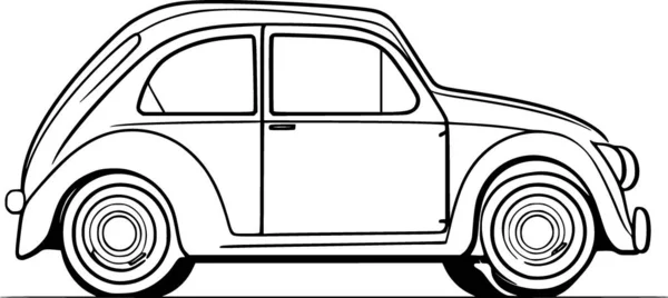 Раскраска Классического Автомобиля — стоковый вектор