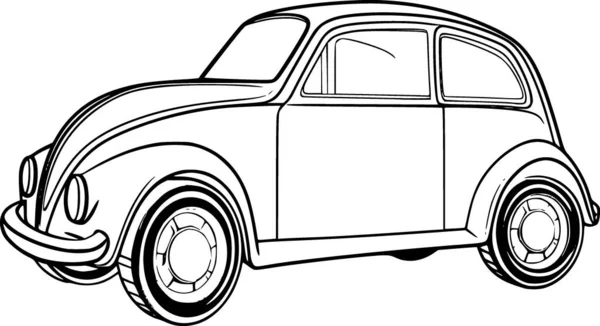 Coloring Book Classic Car — Stock Vector