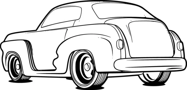 Målarbok För Klassisk Bil — Stock vektor