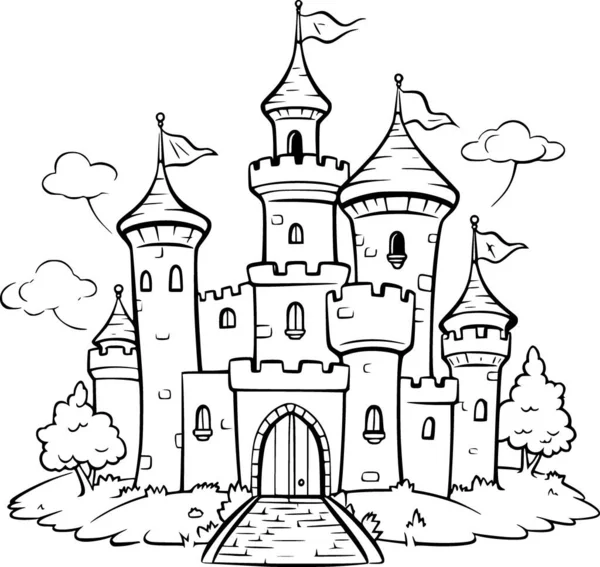 城堡彩绘书 — 图库矢量图片