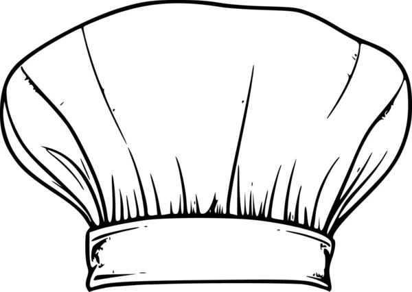 Chapeau Chef Pour Colorier — Image vectorielle