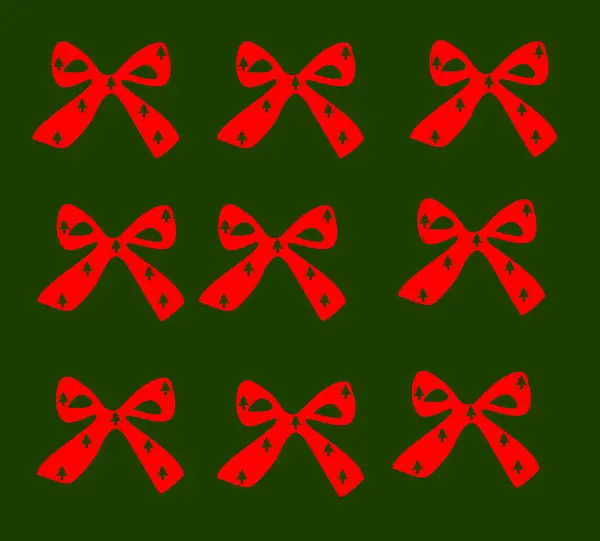 Achtergronden Van Rode Kleur Bogen Kerst Groene Achtergrond — Stockfoto