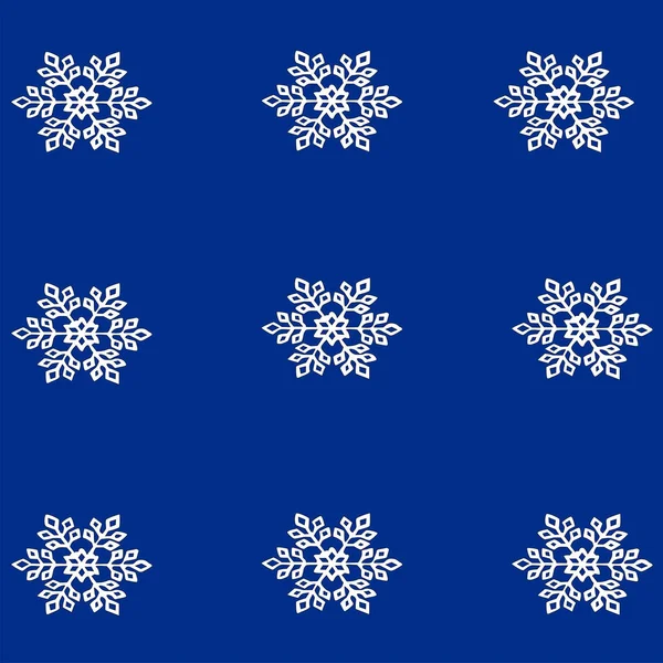 Piękny Bezszwowy Wzór Kręgiem Płatków Śniegu Zima Boże Narodzenie Lub — Zdjęcie stockowe
